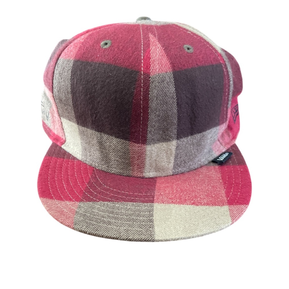 Vans collab Anthony Van Engelen New Era plaid red & brown hat